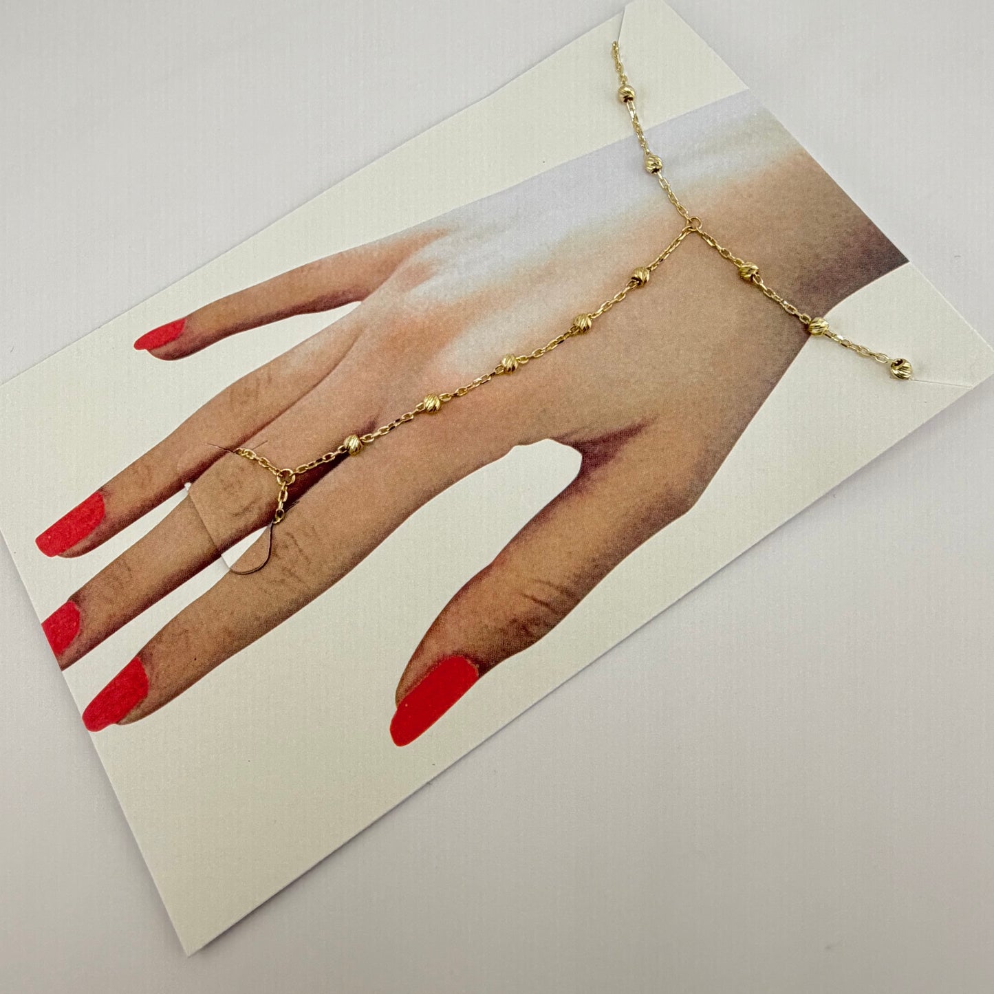 10k Gold 10k Mirror Ball Hand Chain