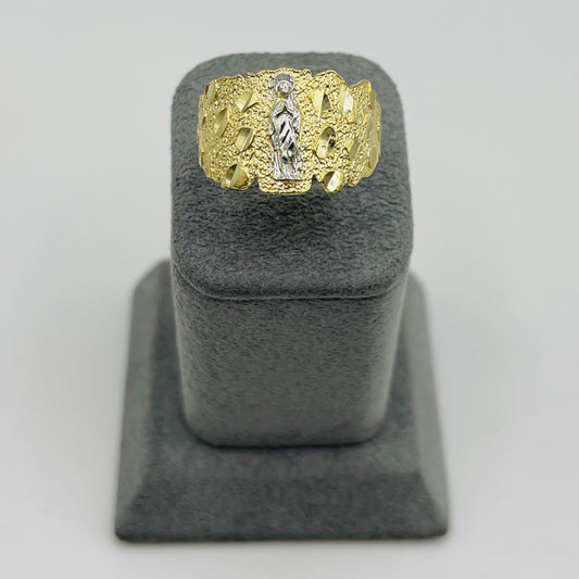 10k Gold Virgin Mary Nugget Ring