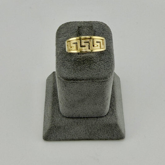 10k Gold Ribbed Greek Ring