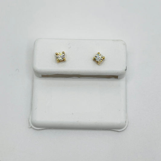 14k Diamond Stud Earrings (Screwback) 3.5mm
