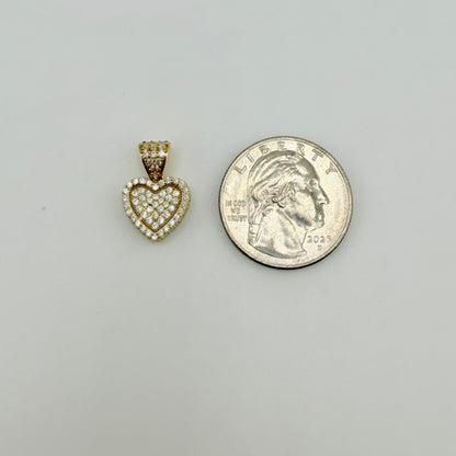 10k Gold Bold Spark Heart Charm (L)