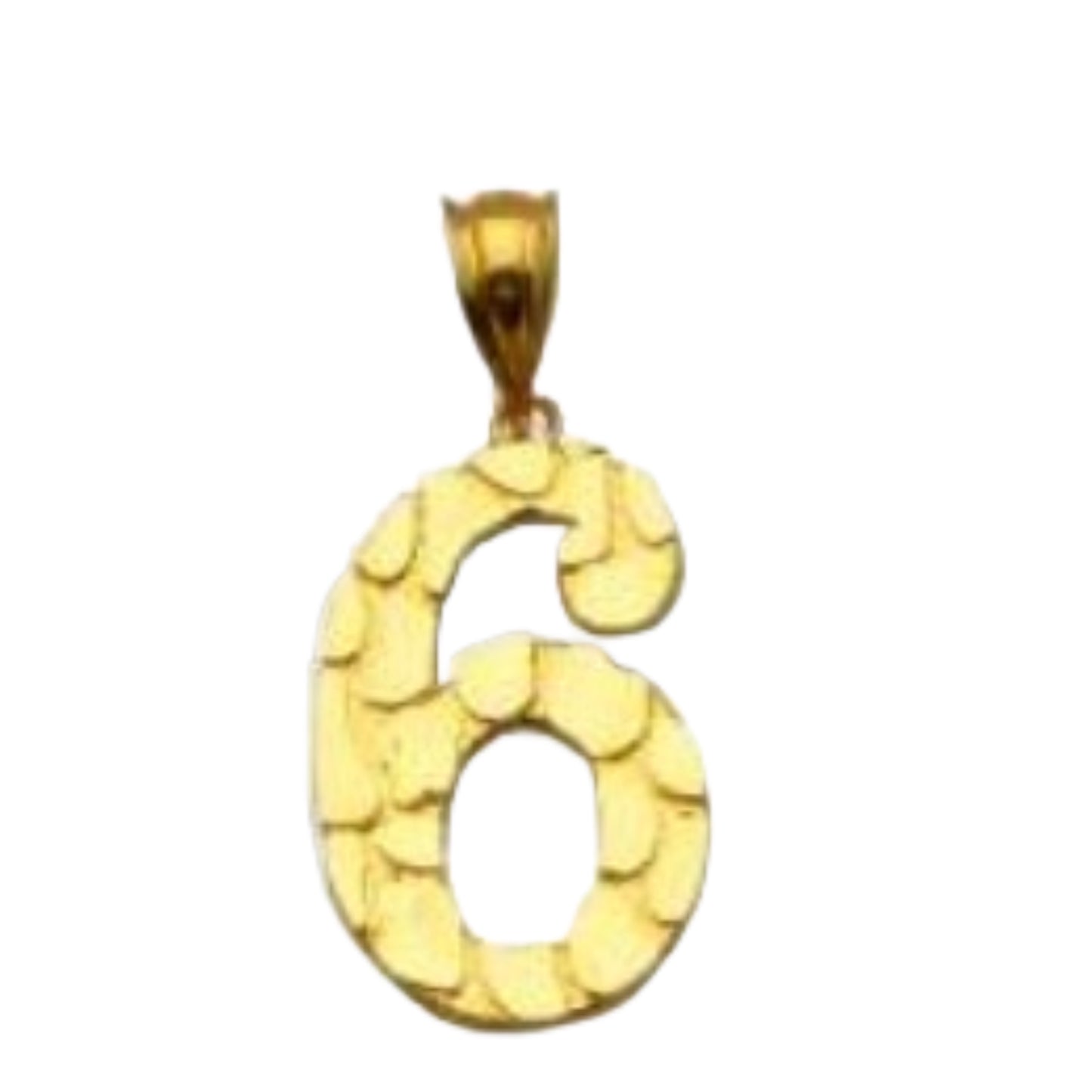 10K Gold Nugget Number Charms