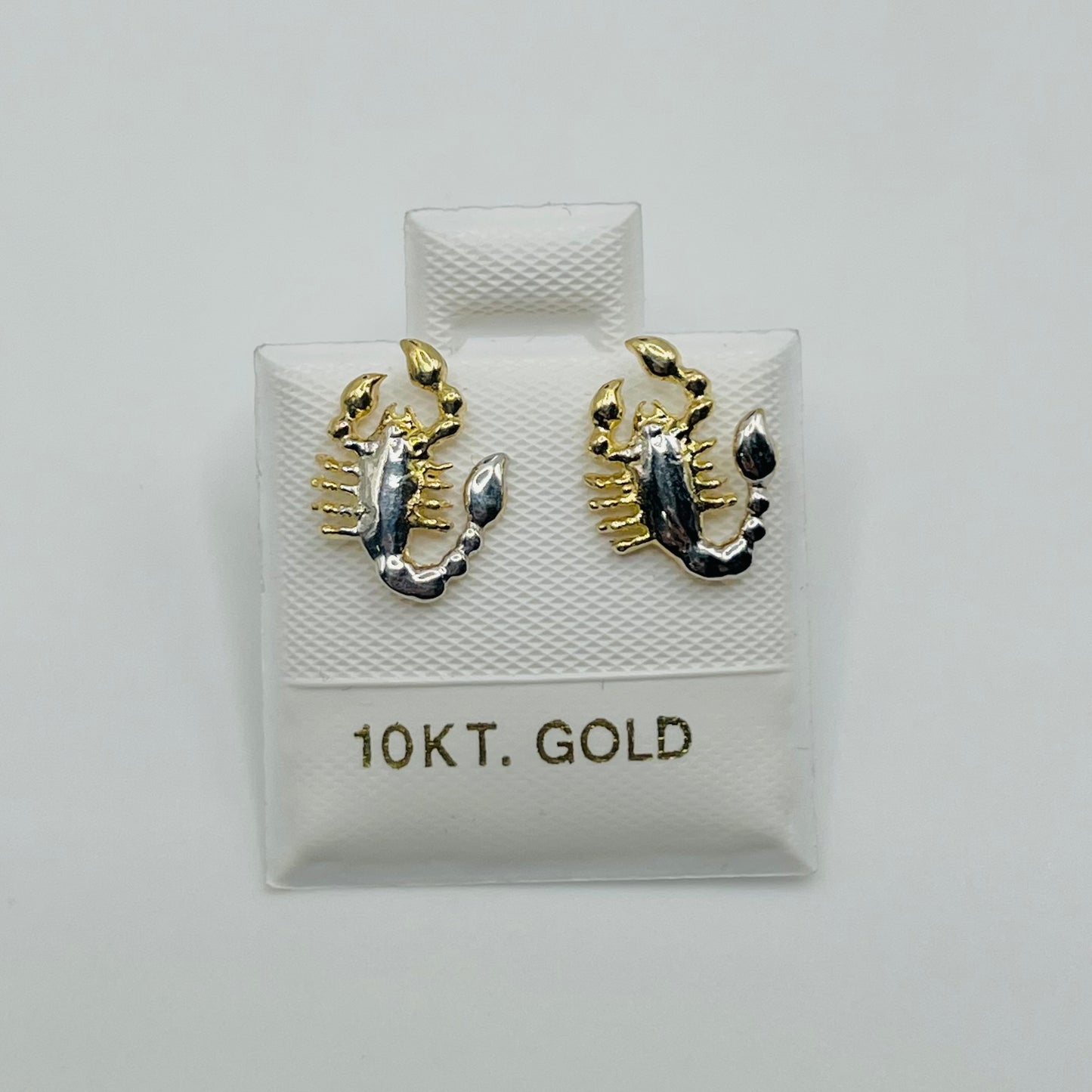 10k Two tone Scorpion Earrings