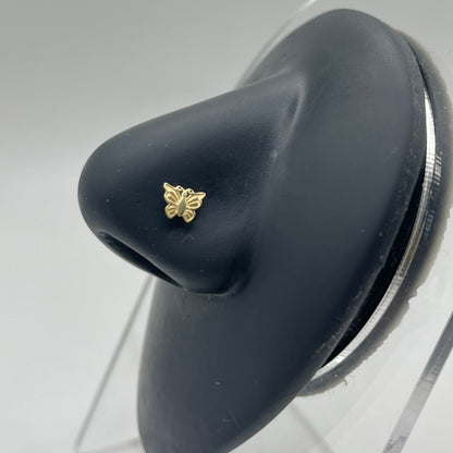 14K Gold Butterfly Nose Ring