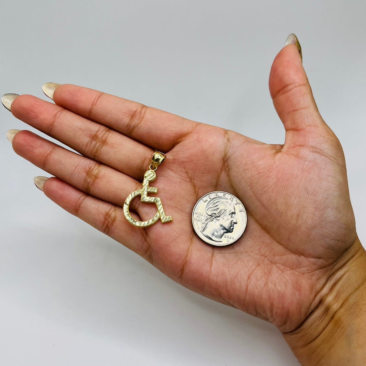 10K Gold Handicap Pendant | Face Size: 28mm