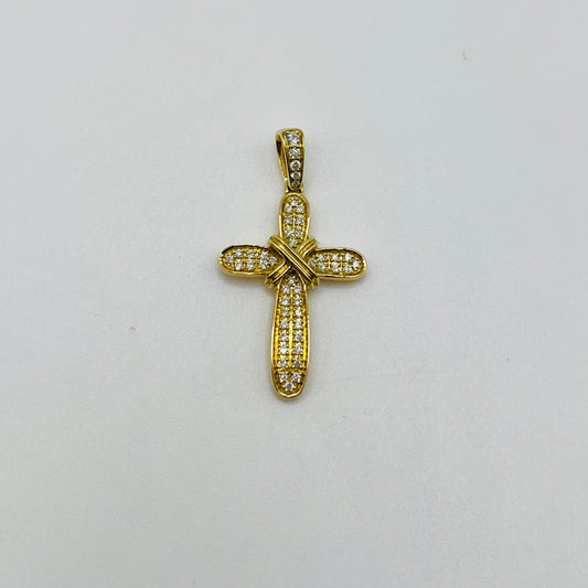 Fancy Diamond Knot Cross Charm
