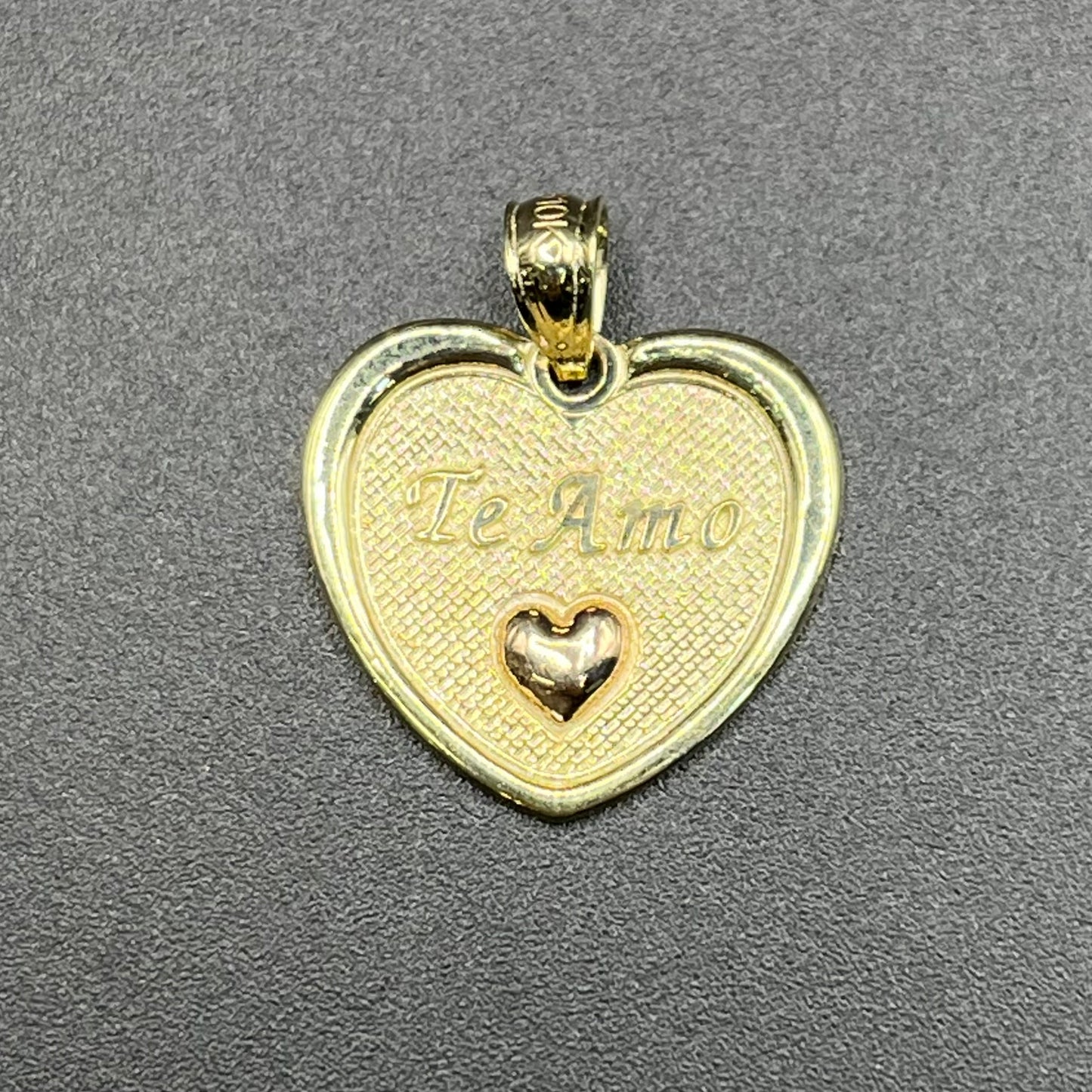 14k Te Amo Heart Charm