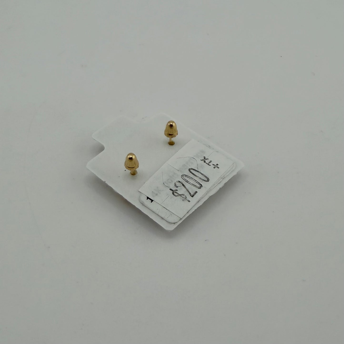 14k Gold Pink Cz Butterfly Earrings