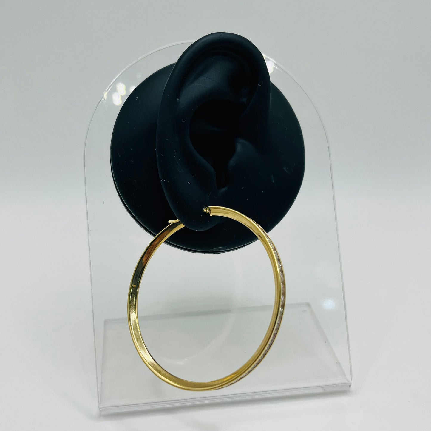 10k Cz Shine Hoops 2in