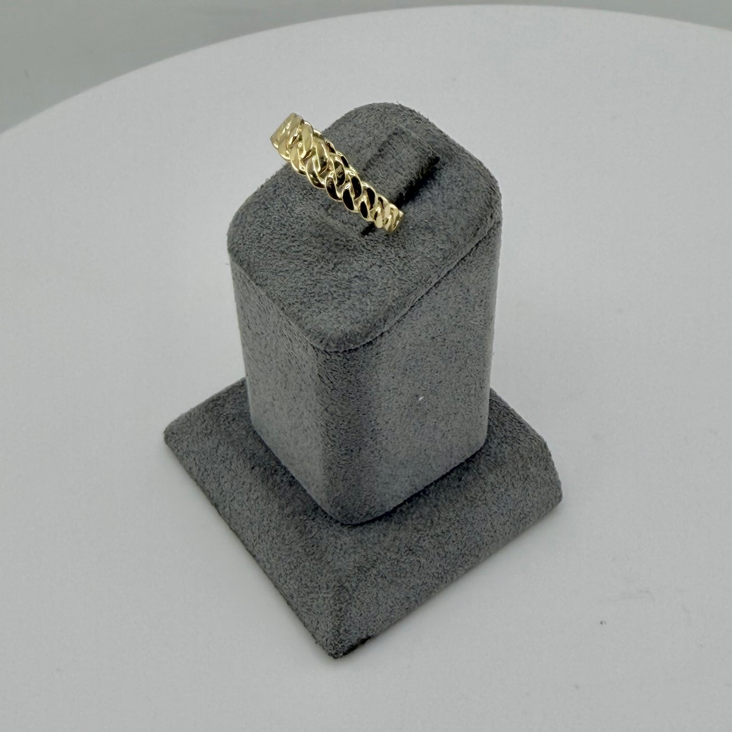 10k Gold Unisex Cuban Band Ring (5mm)