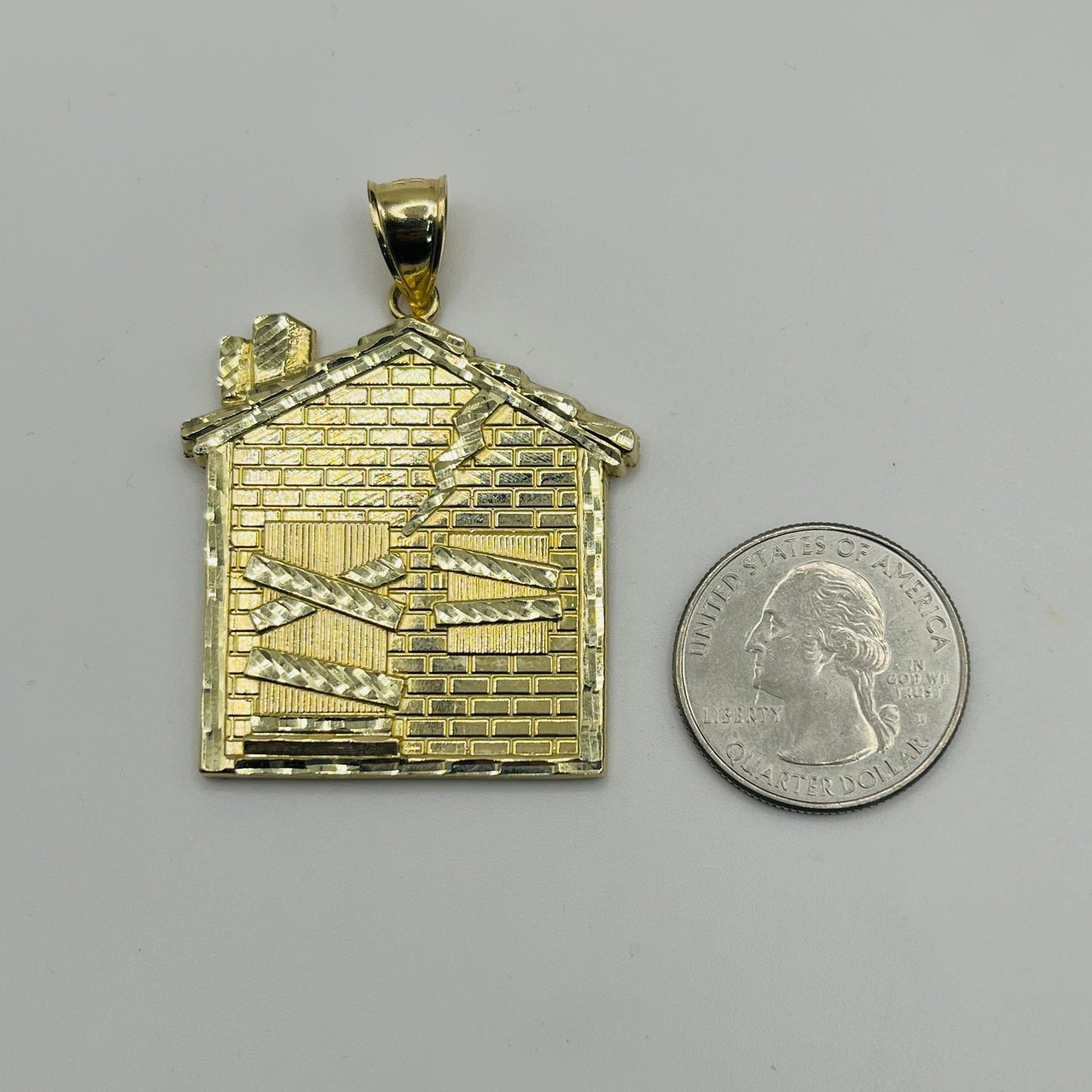 10k Gold Large Trap House Charm