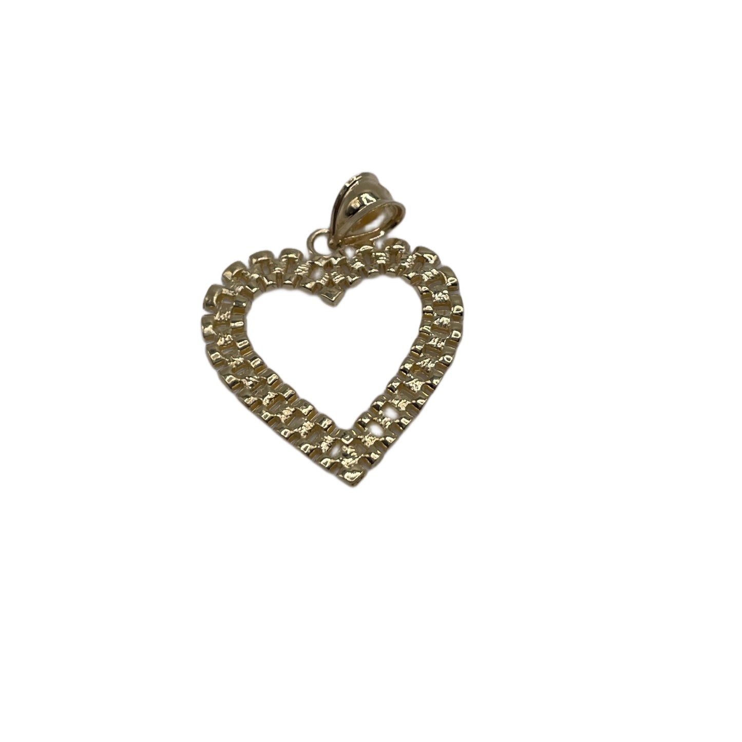 10K Gold RX Open Heart Charm (1.1")