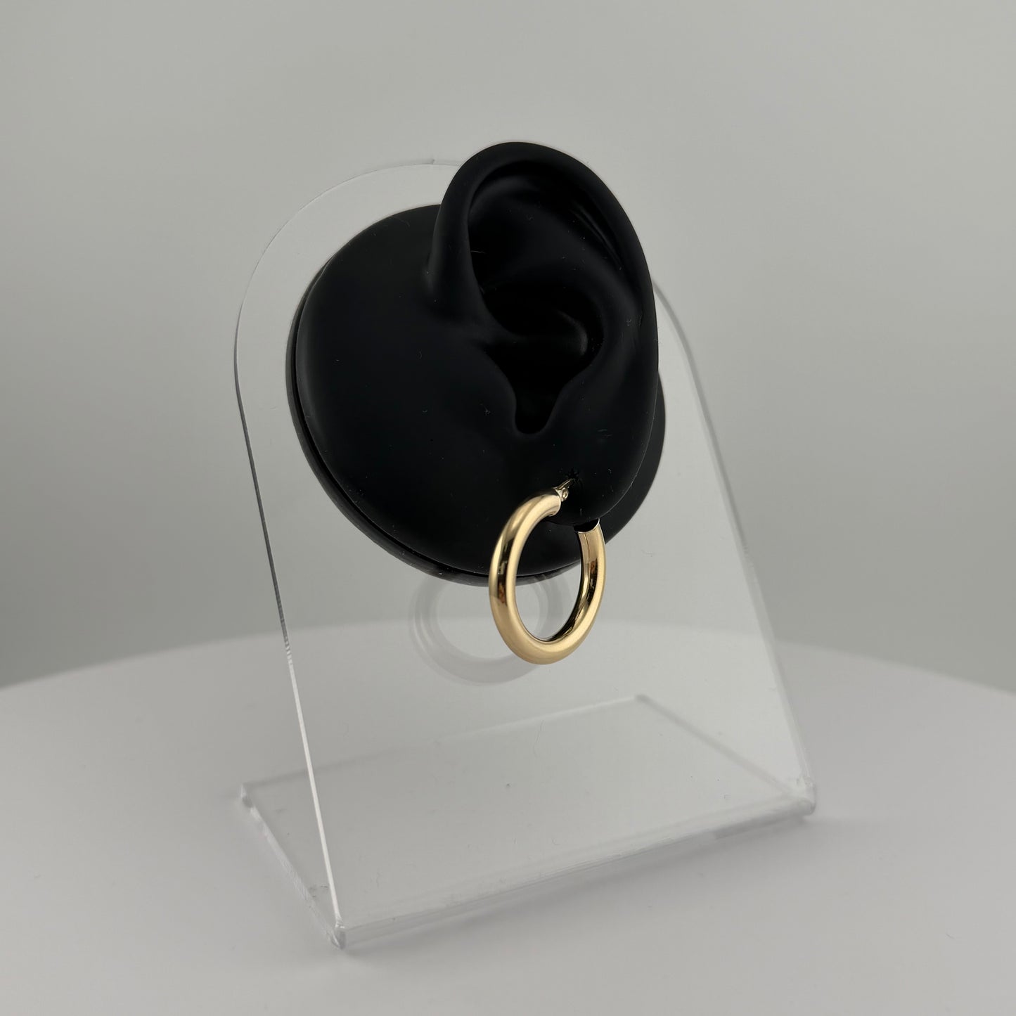 14k Gold Fancy High Polish Hoop Earrings