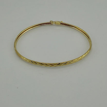 10k Sun Gold Bangle Bracelet