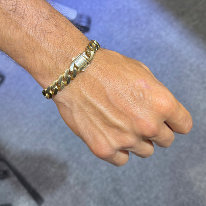 10K Gold 10.5mm Monaco Bracelet