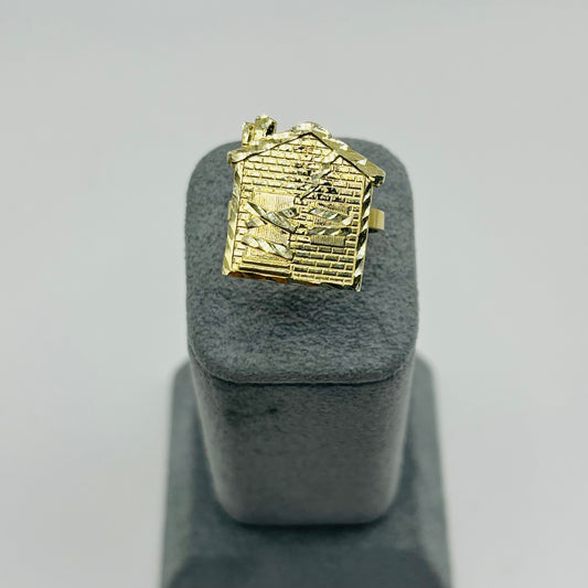 10K GOLD TRAP HOUSE RING