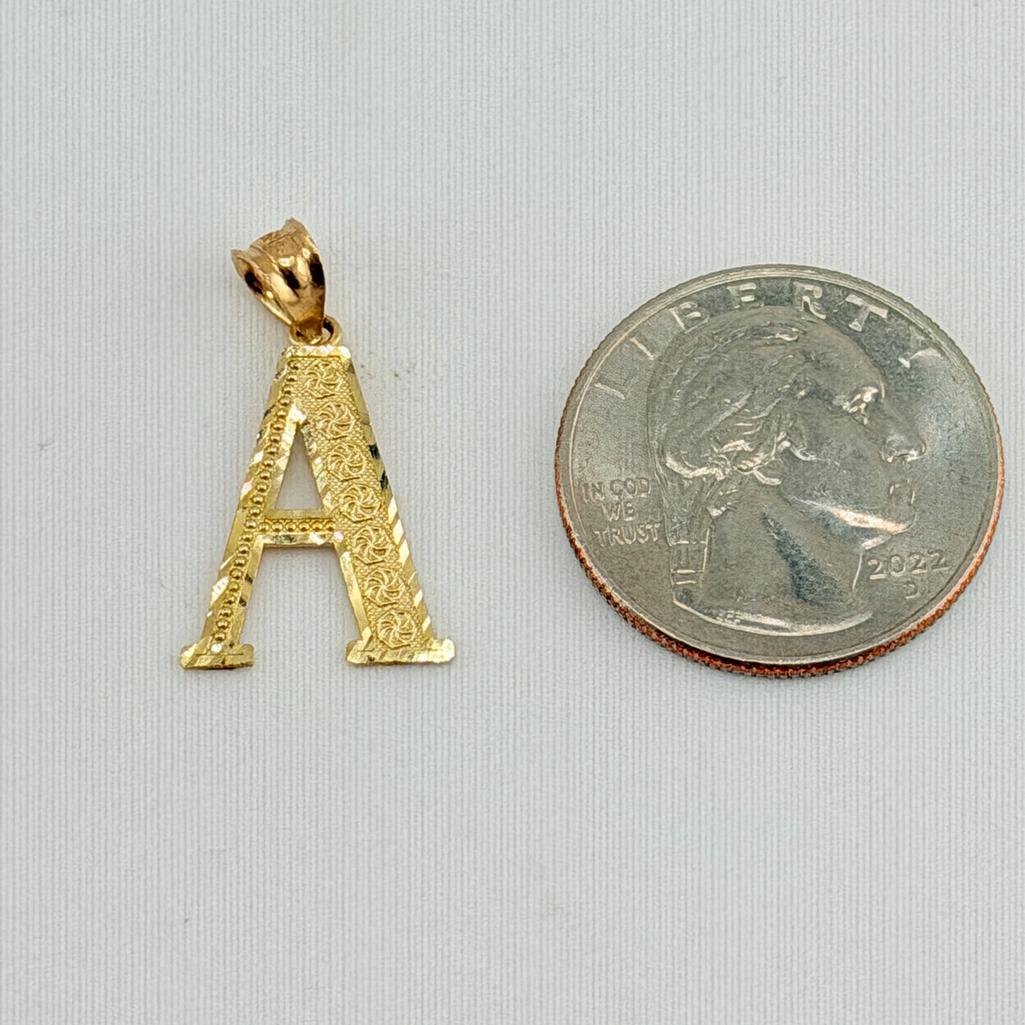 10K Gold Classic Initial Charm (med)