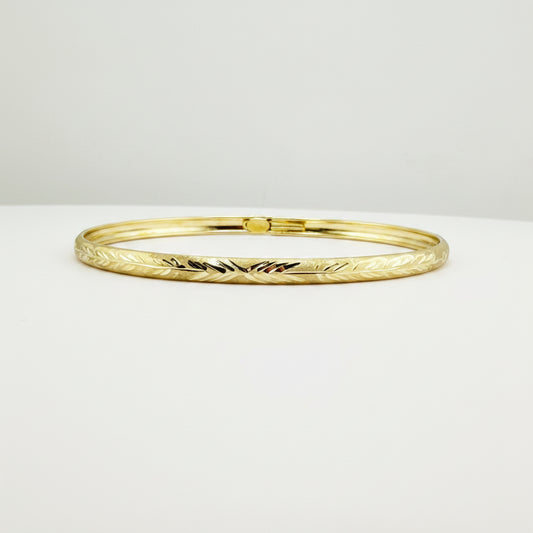 10k Gold Regal Bangle Bracelet