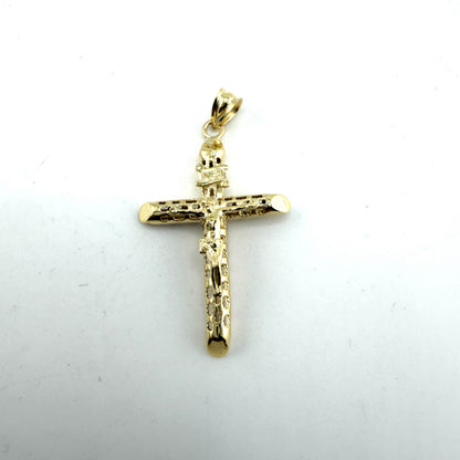 10K Gold Pierced Cross with Jesus