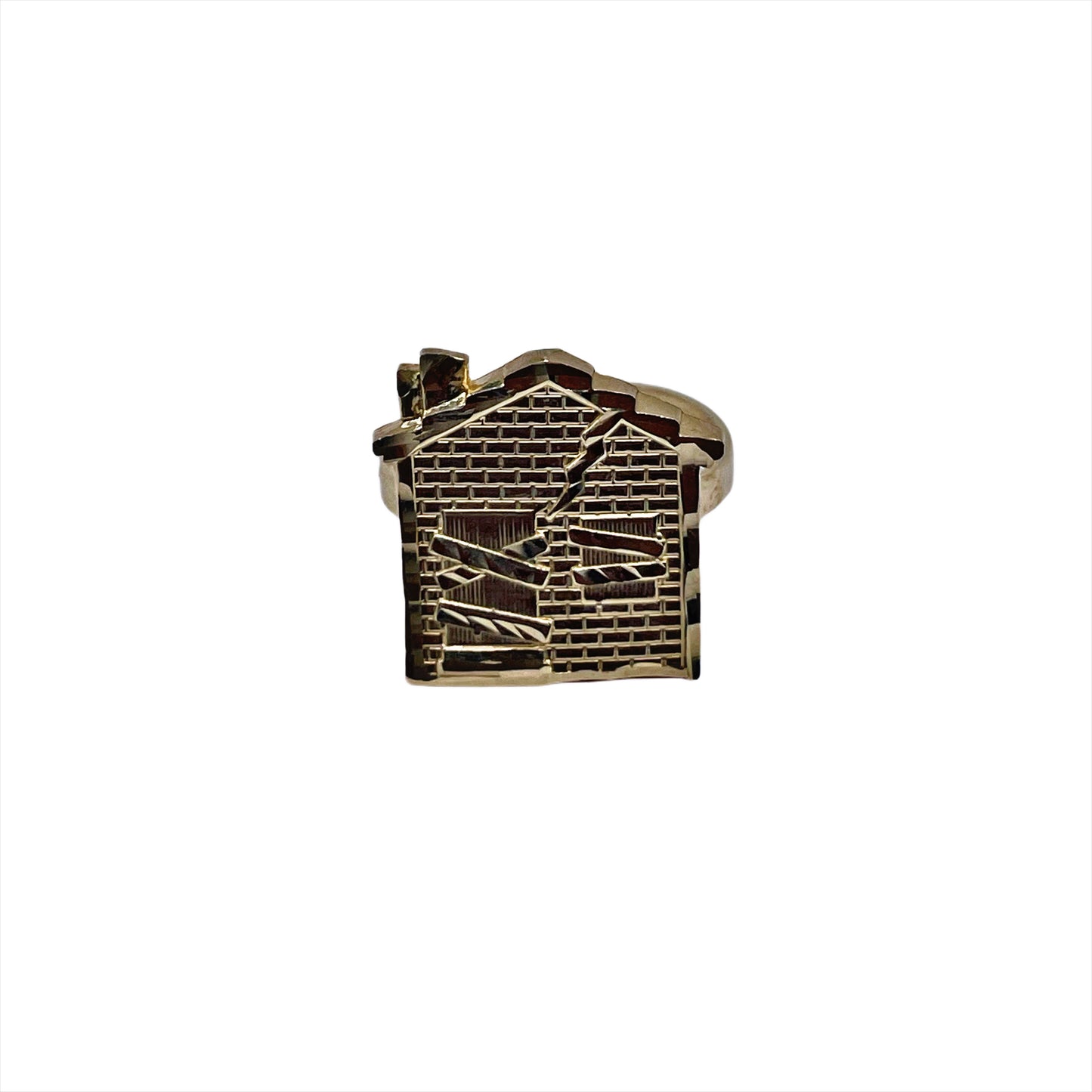 10K GOLD TRAP HOUSE RING