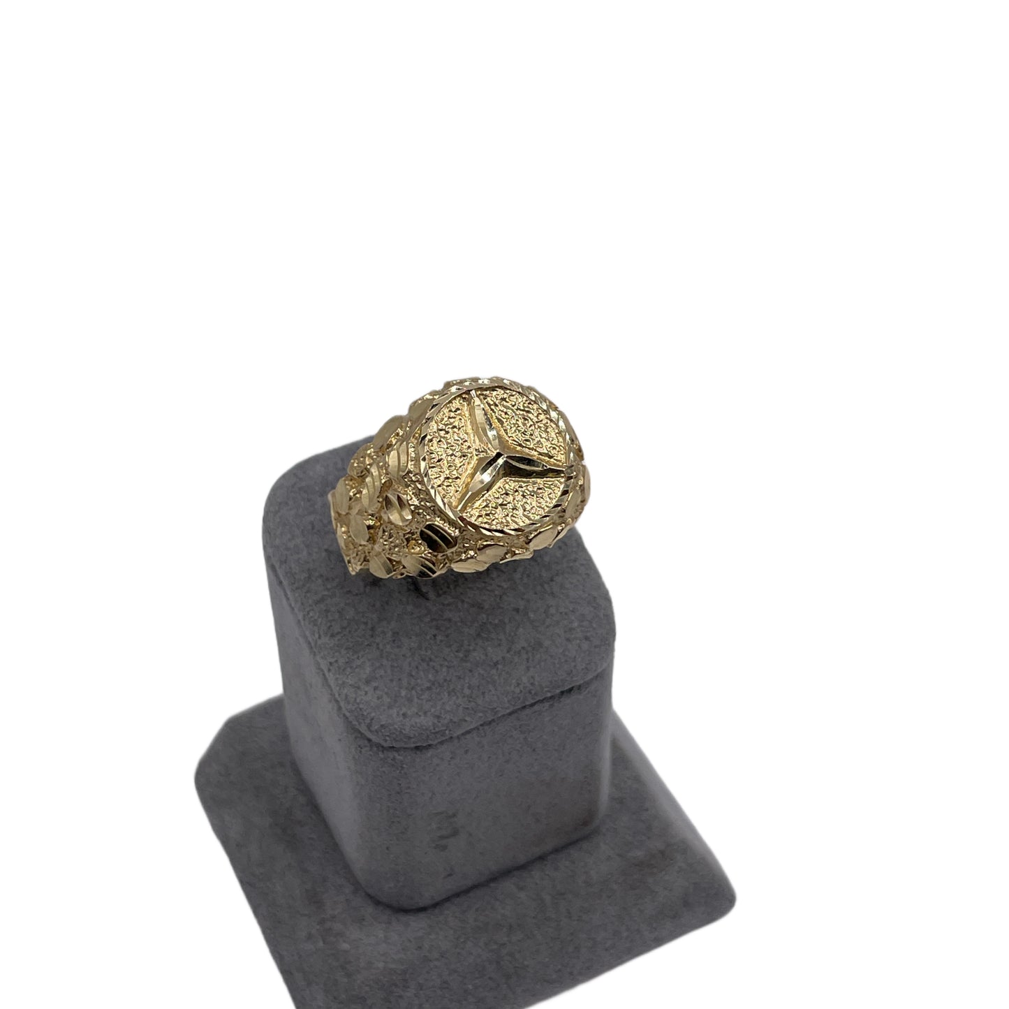 10K Gold Nugget Benz Ring