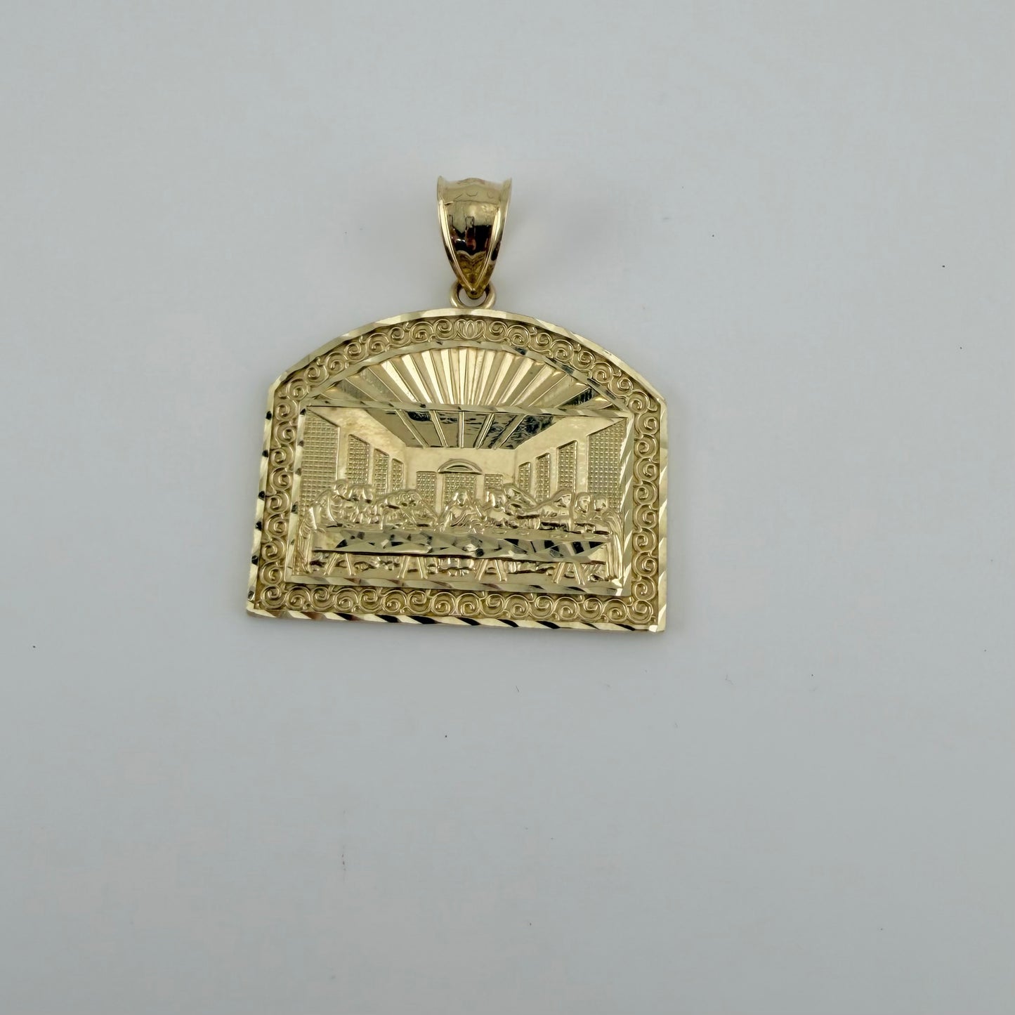 10K Gold Last Supper Shield Charm (M)