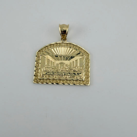 10K Gold Last Supper Shield Charm (M)