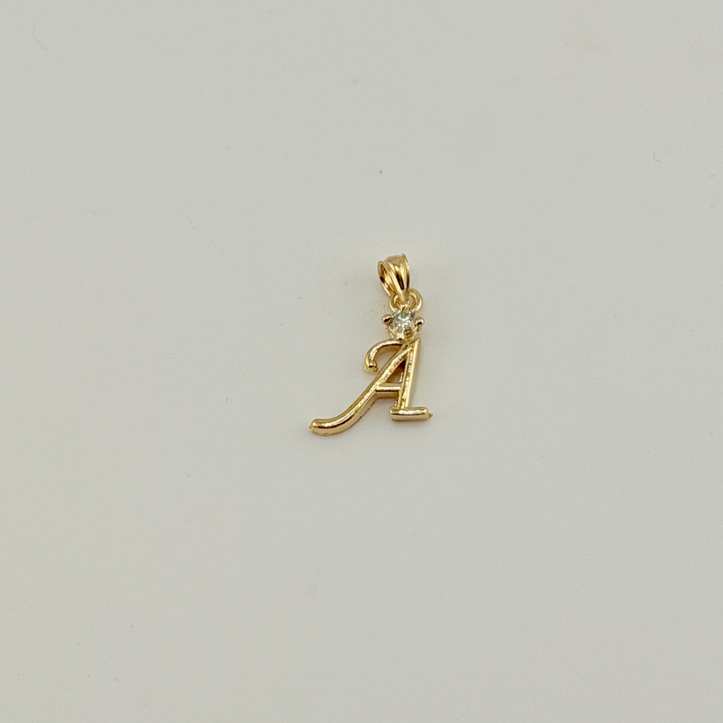 10K Gold Cursive Initial Charm Princess Edition