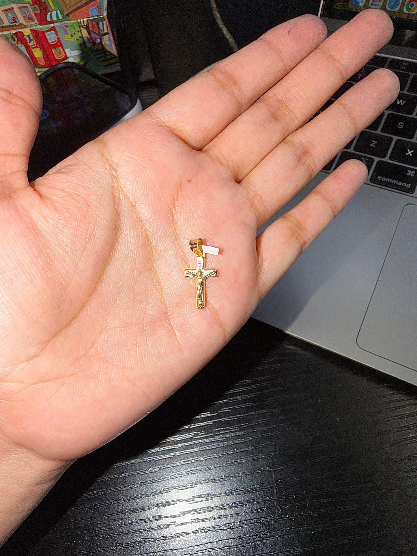 14k Gold Small Classic Jesús Cross - Yellow Gold SML