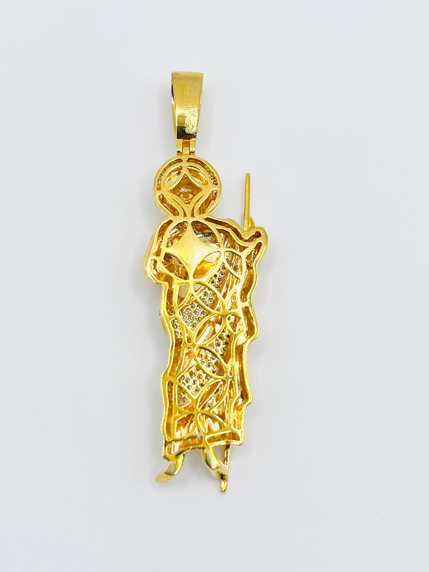 14K Gold VS Diamond San Judas Pendant