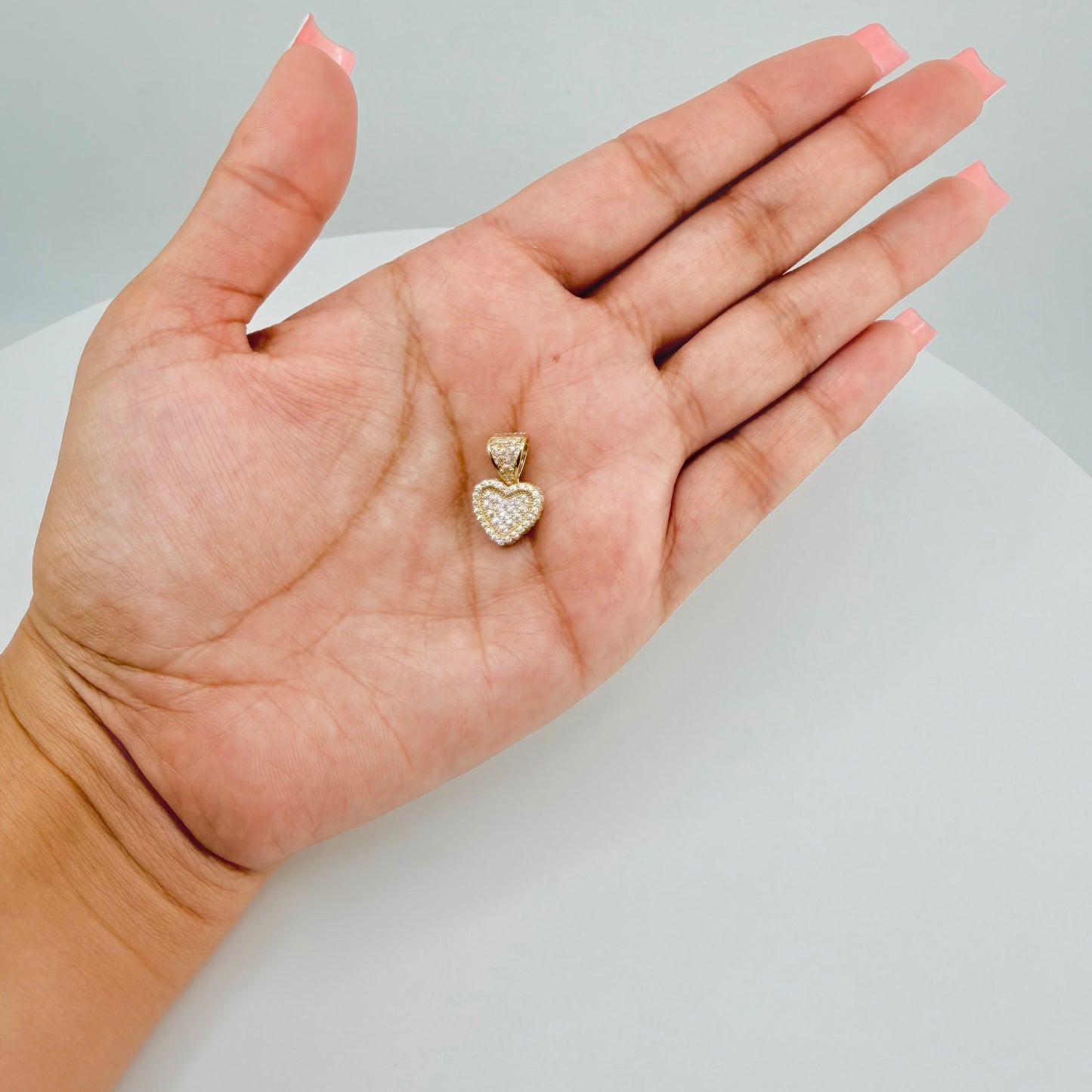 10k Gold Bold Spark Heart Charm (M)