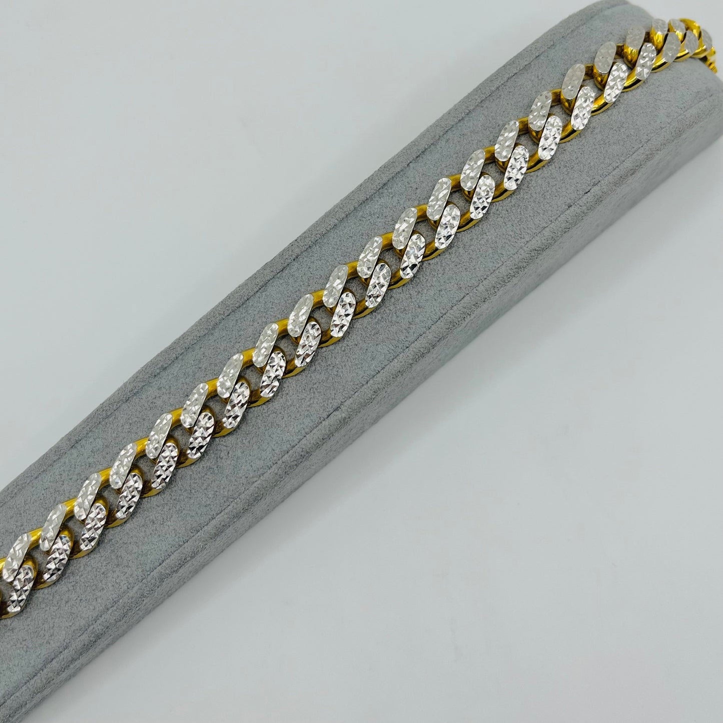 10K Gold Miami Cuban Monaco Bracelet | Width: 10mm