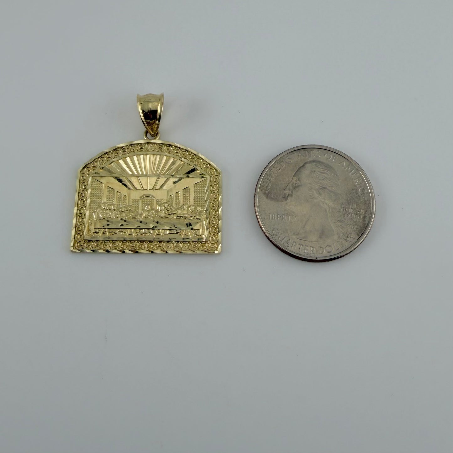 10K Gold Last Supper Shield Charm (M)