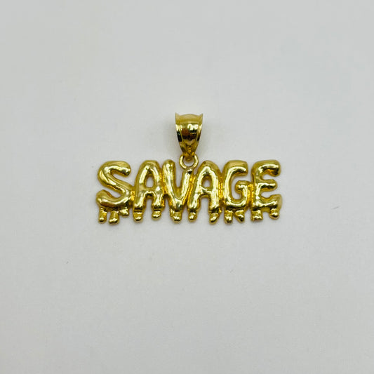 10k Gold Savage Dripping Charm