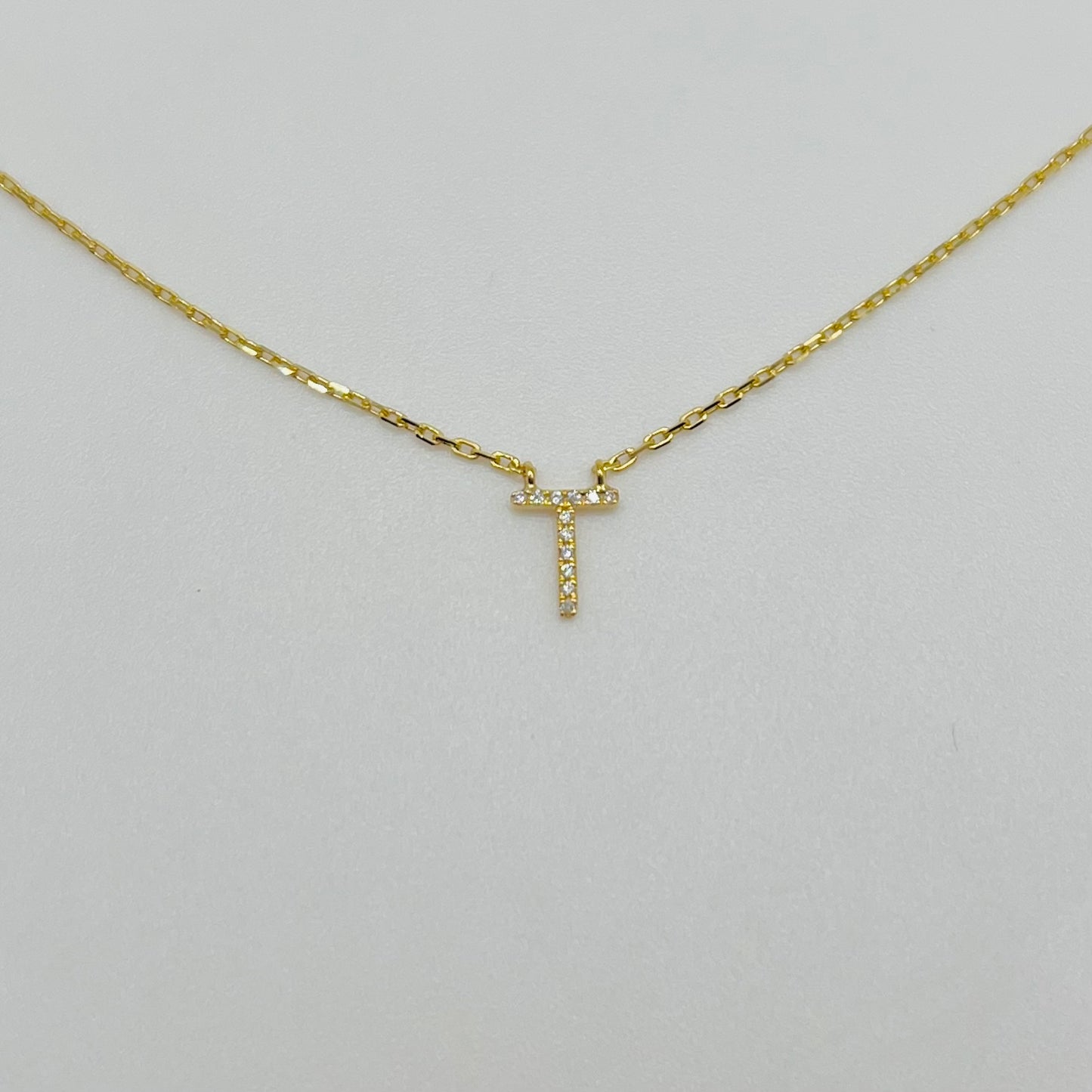 14k Gold Diamond Classic Initial Chain