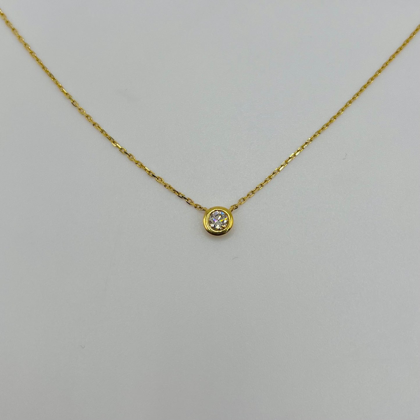 14k Gold Diamond Bezel Chain