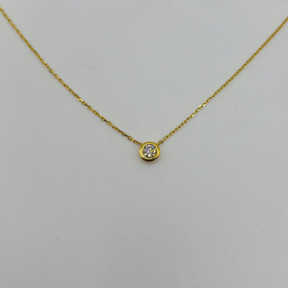 14k Gold Diamond Bezel Chain