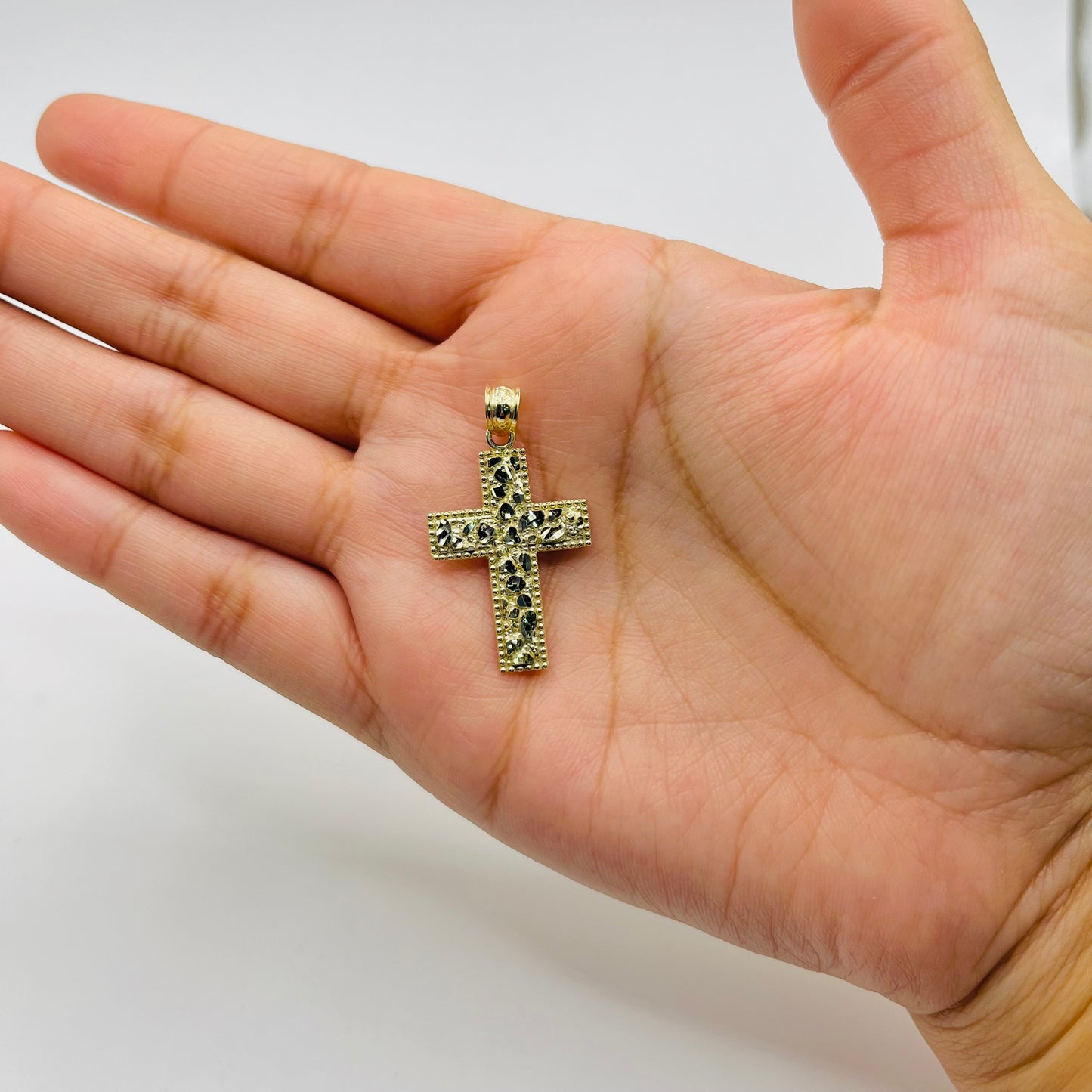 10k Gold Nugget Legacy Cross (S)