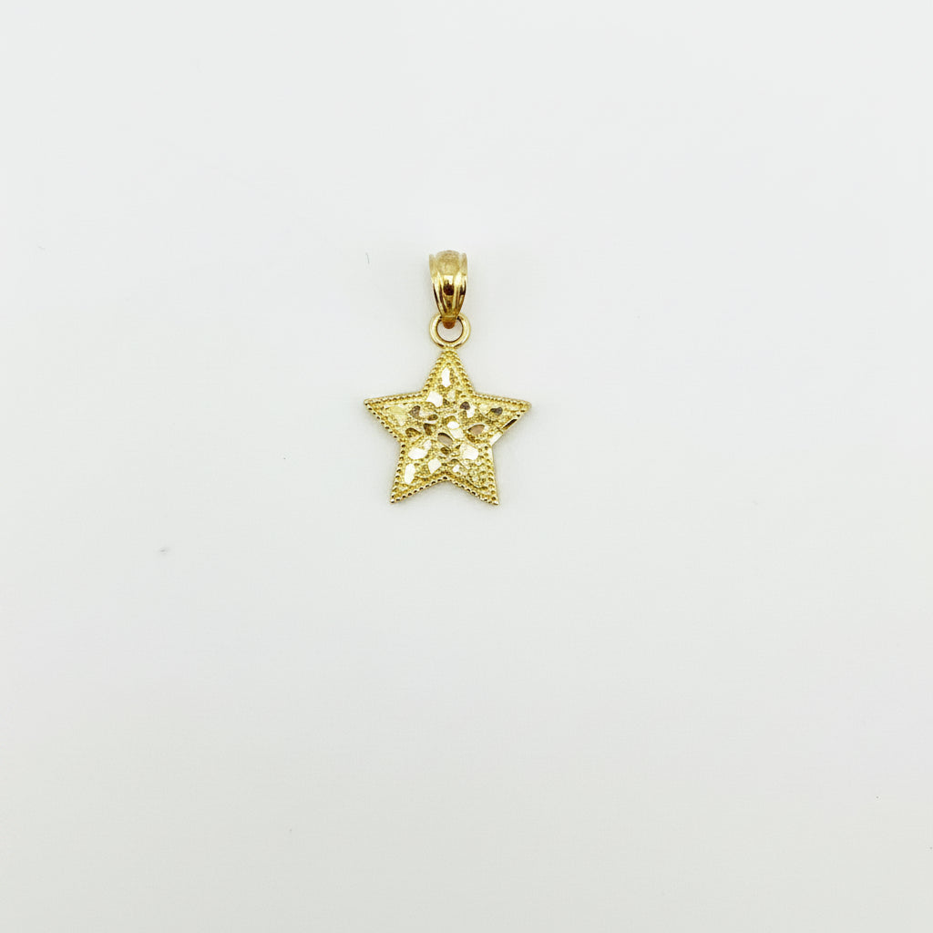 10k Gold Star Nugget Charm (S)