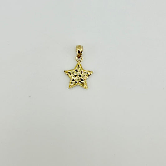 10k Gold Star Nugget Charm (S)