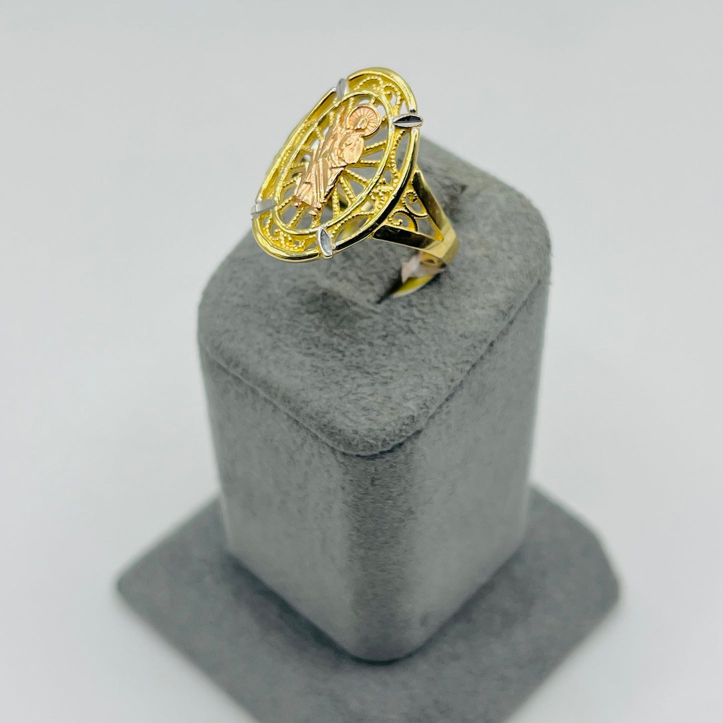 14k Gold Illuminating San Judas Ring