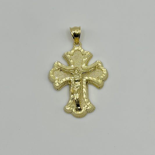 10k Gold Calvary Cross Charm Large