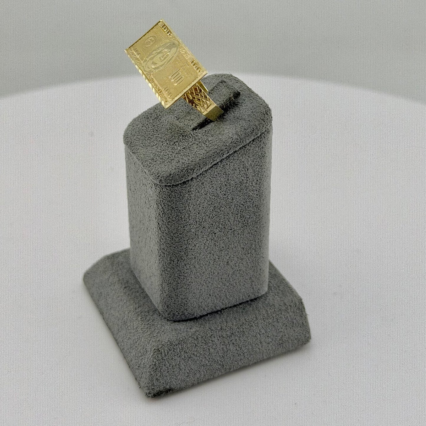 10K Gold $100 Bill Ring ( 4mm band)