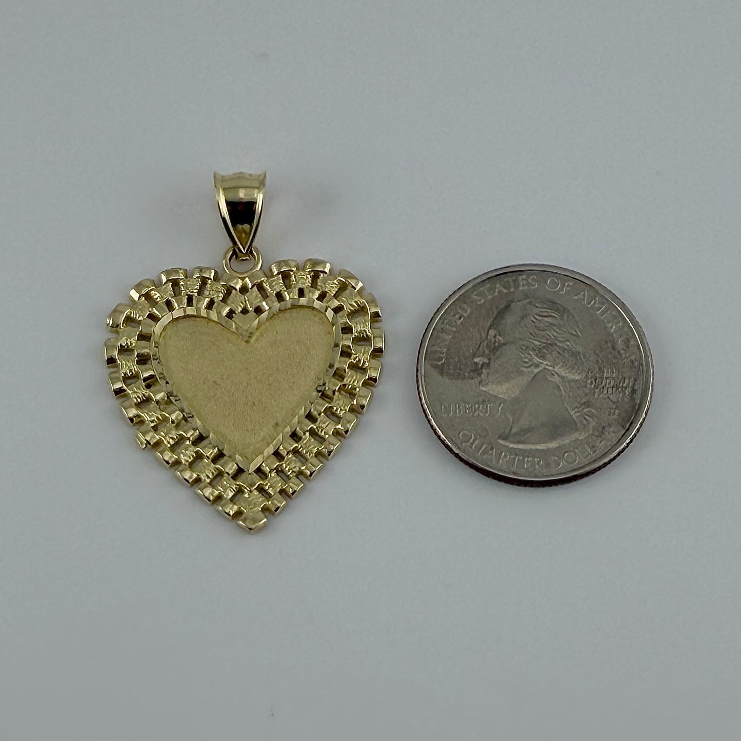 10K Gold RX Heart Picture Pendant