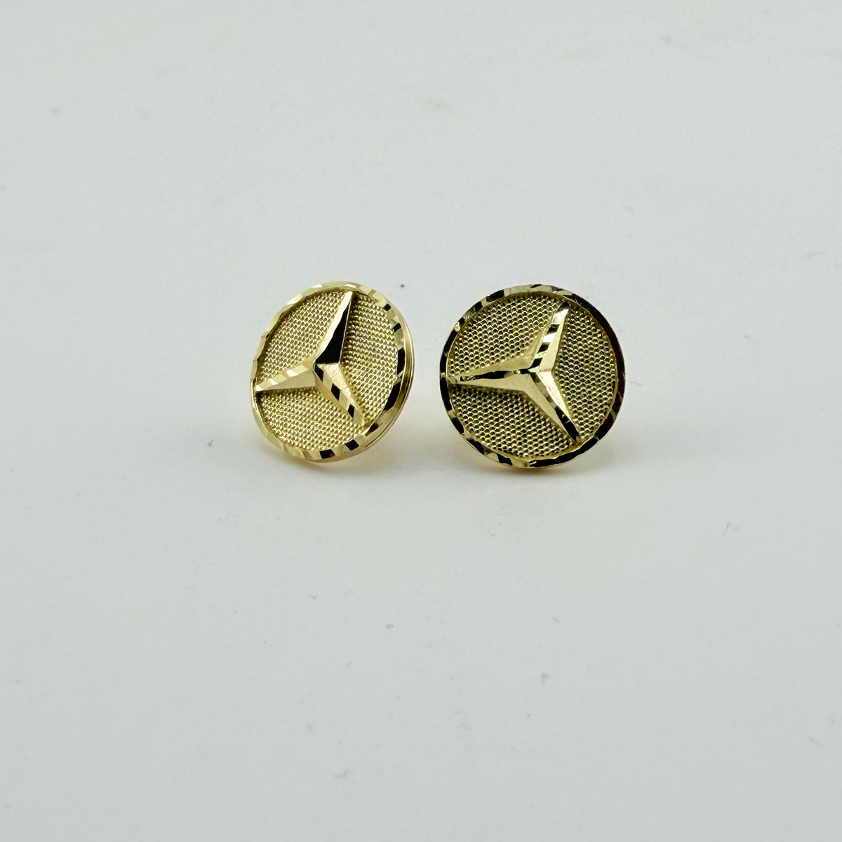 10K Gold Classic Benz Style Earrings