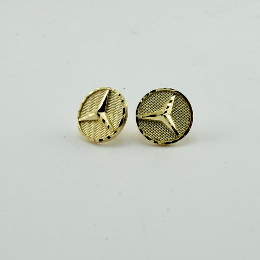 10K Gold Classic Benz Style Earrings