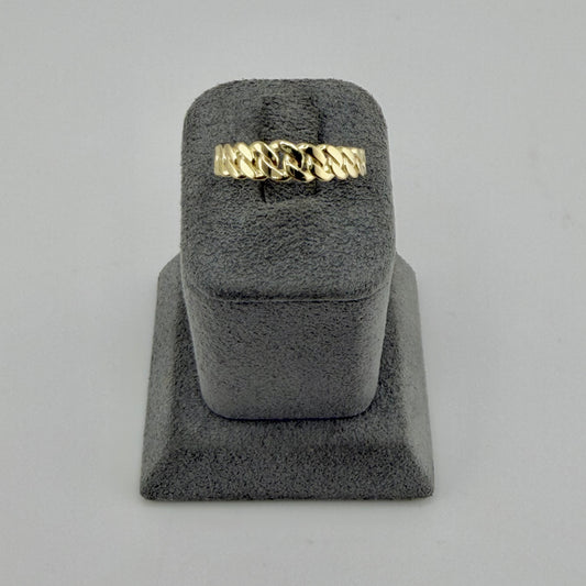 10k Gold Unisex Cuban Band Ring (5mm)