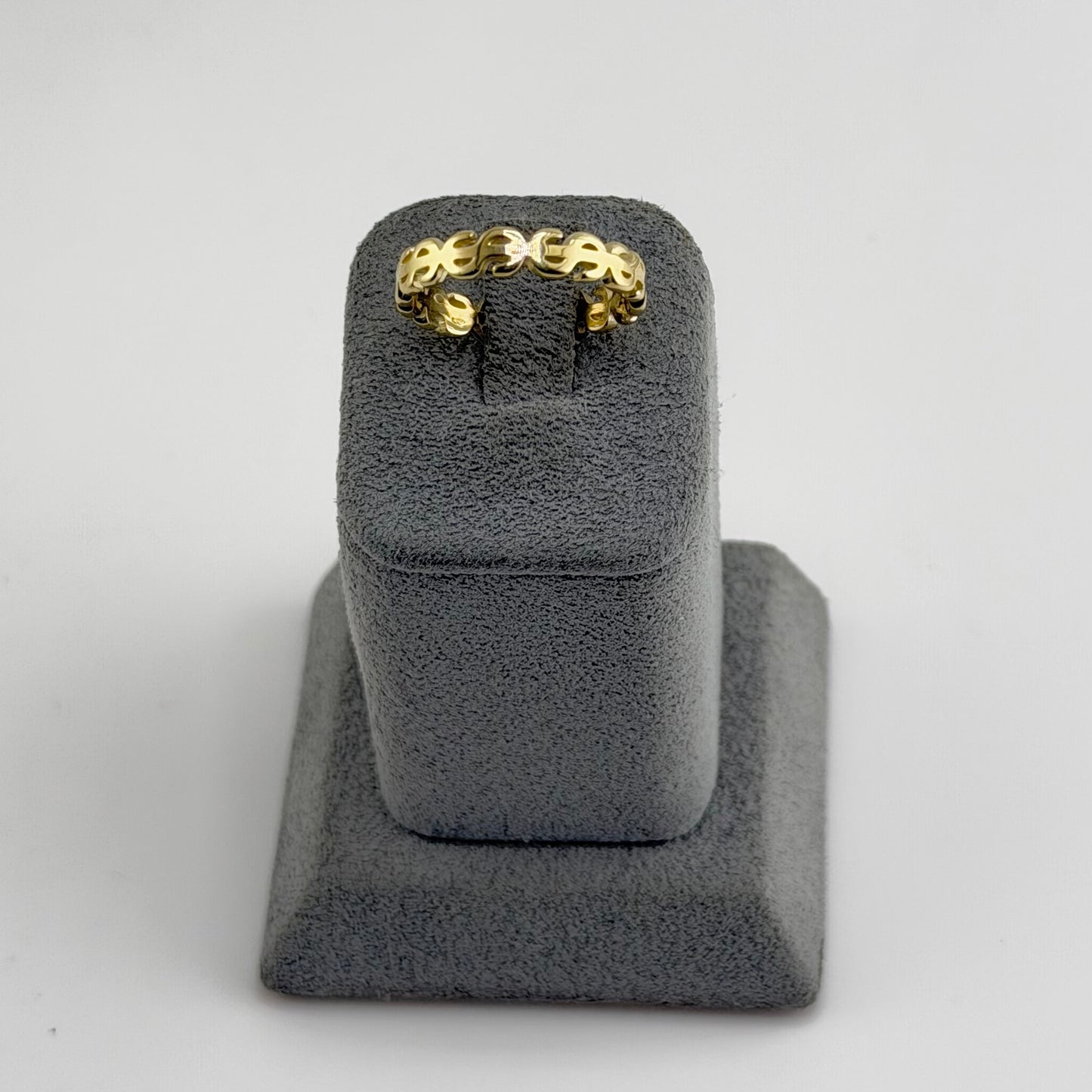 10k Gold Money Sign Band Ring