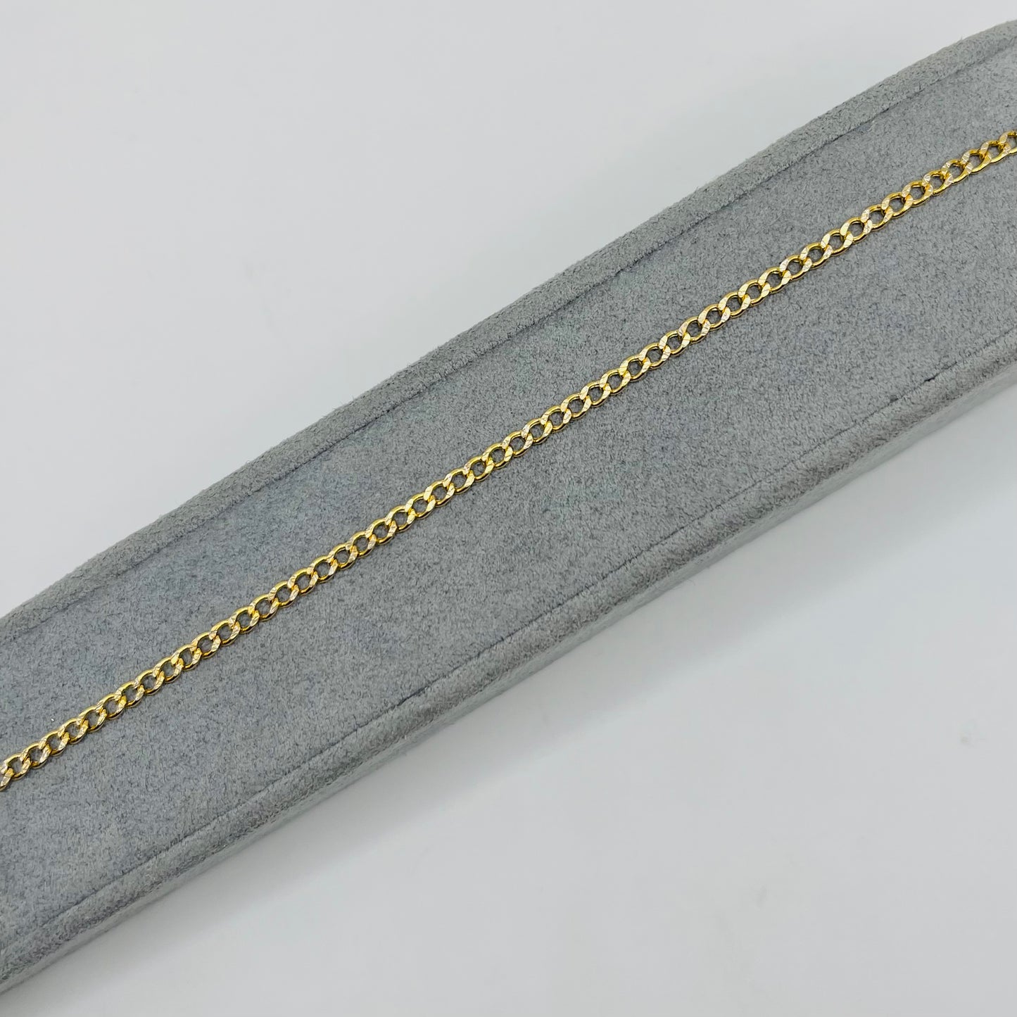 10K Gold Diamond Cut Cuban Bracelet 2.5MM