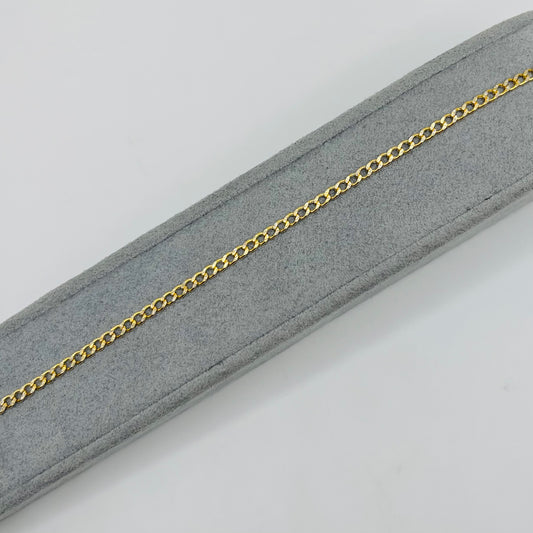 10K Gold Diamond Cut Cuban Bracelet 2.5MM